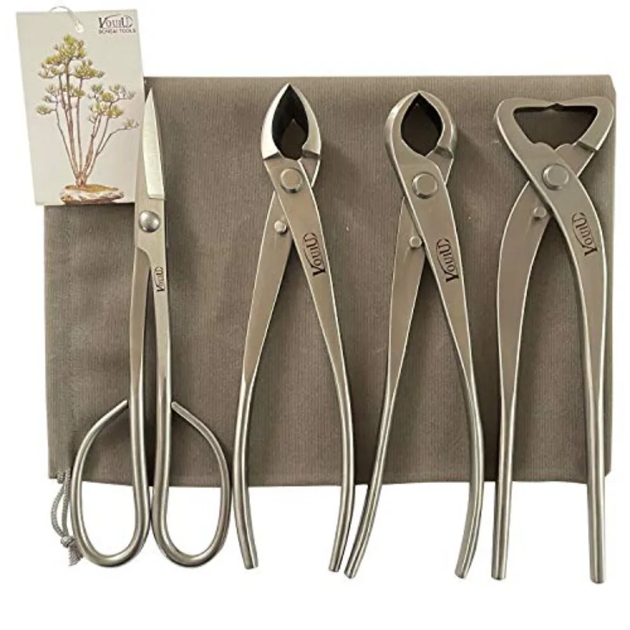 

4-Piece Bonsai Tool SetConcave Cutter Knob Cutter Trunk Splitter Bonsai Scissors