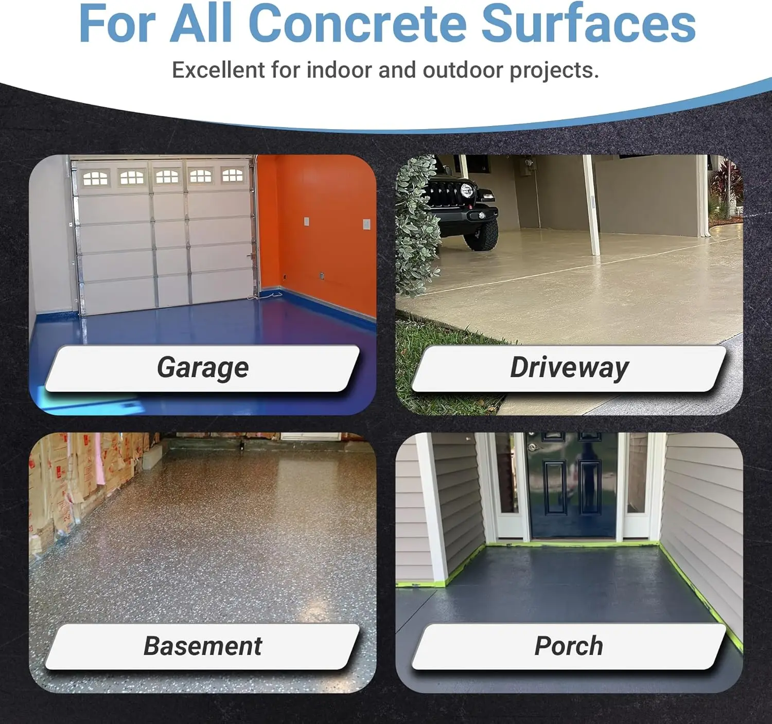 Peinture de sol pour décoration de la maison - Peinture blanche pour sol de 1 gallon, la plus adaptée aux garages résidentiels, aux ateliers, aux maisons préfabriquées