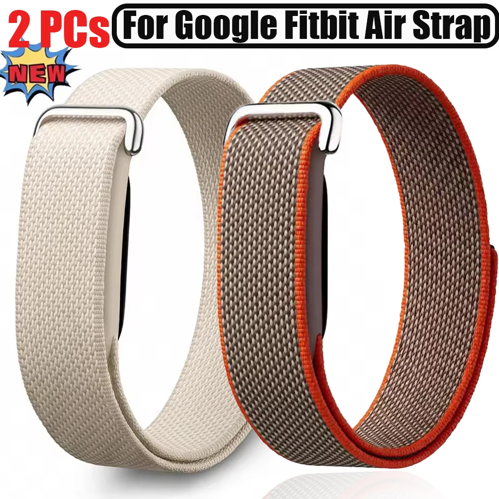 2 PCs Nylon Braided Loop Strap for Google Fitbit Air Combined Assembly Watchband Replaceable for Fitbit Air Breathable Accessory