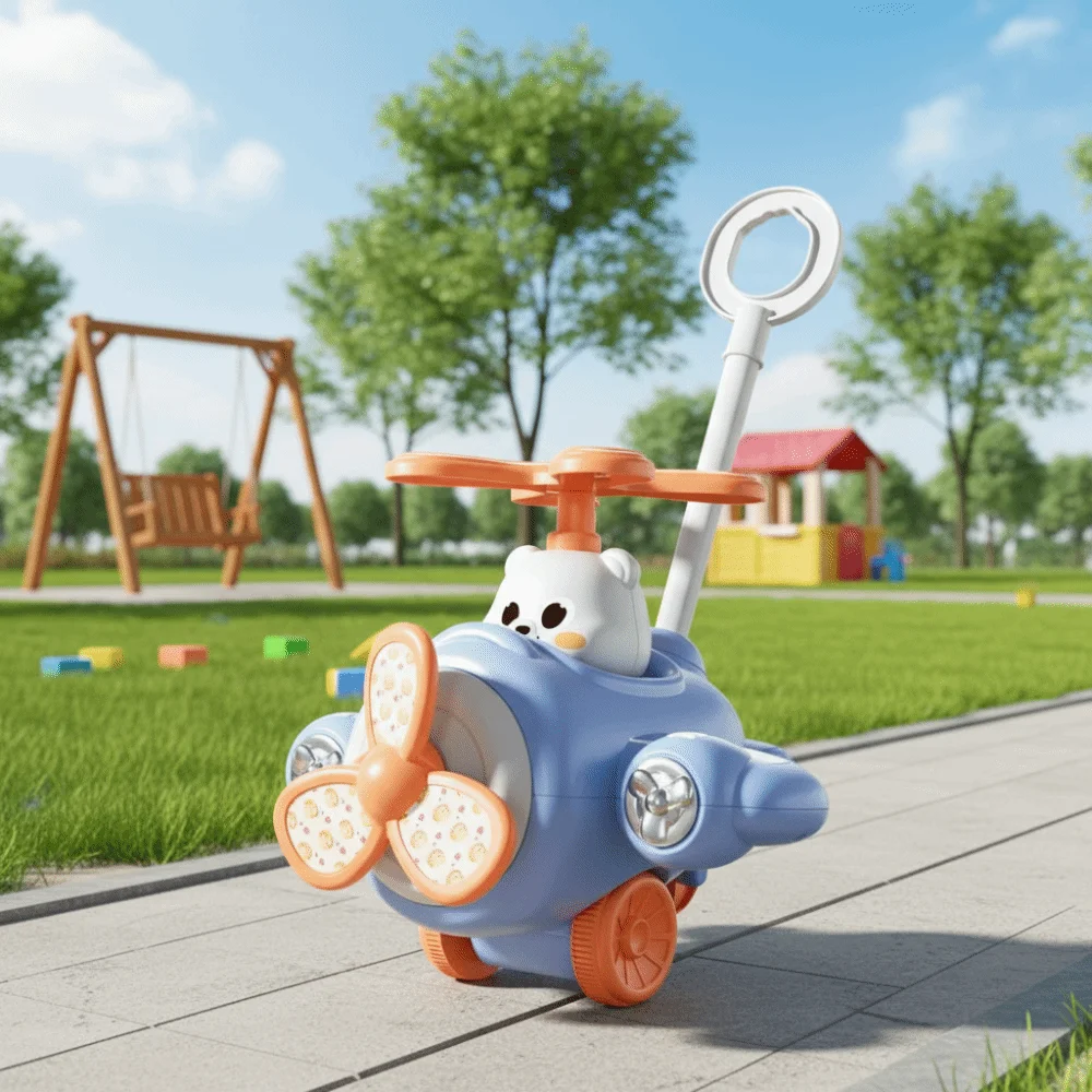 Gifts Detachable Interactive Baby Walker Bell Hand Push Children's Hand Push Airplane New Toddler Stroller Toddler Walking