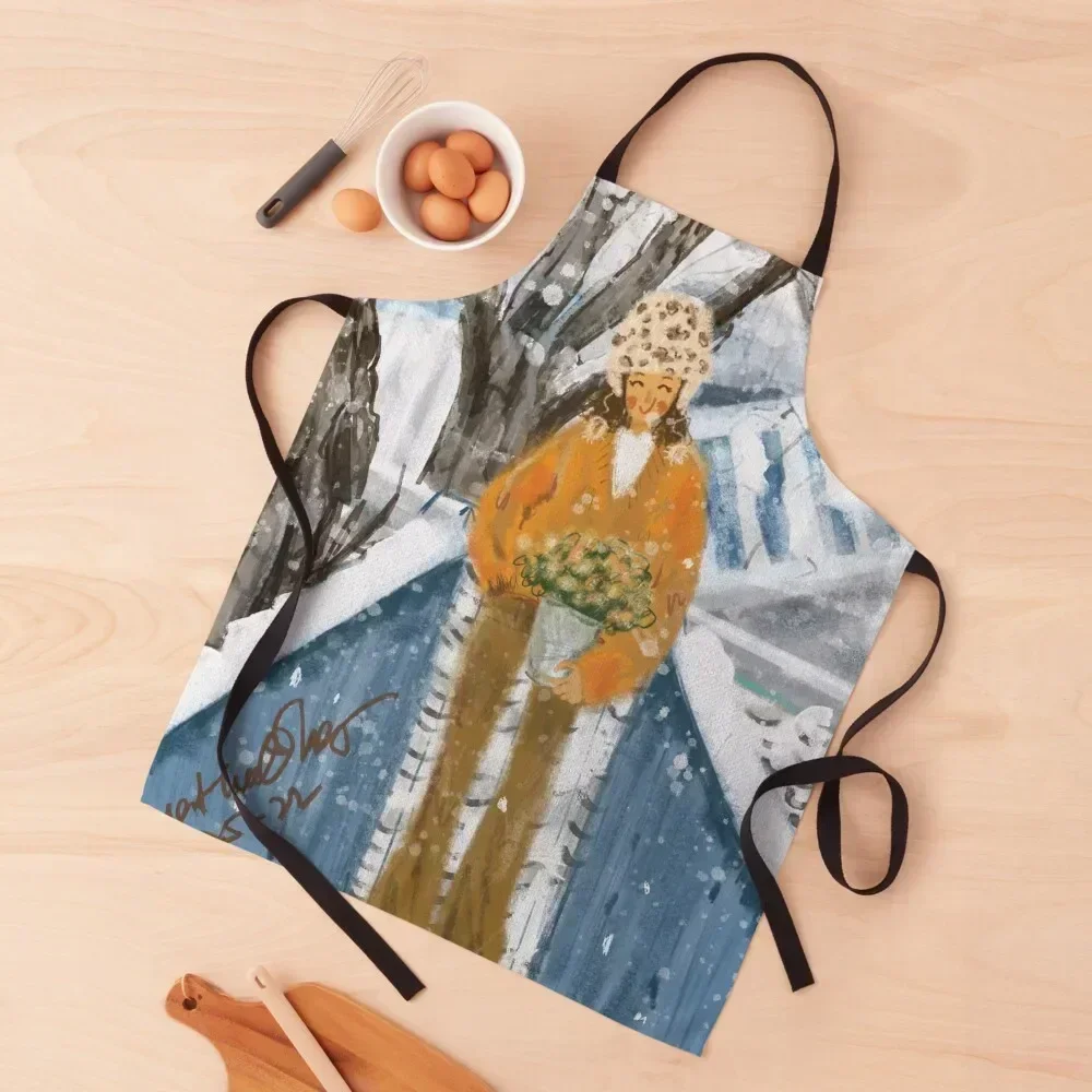 

Smile in Winter Apron professional hairdressing Salon Men'ss Kitchen Items For Home Apron