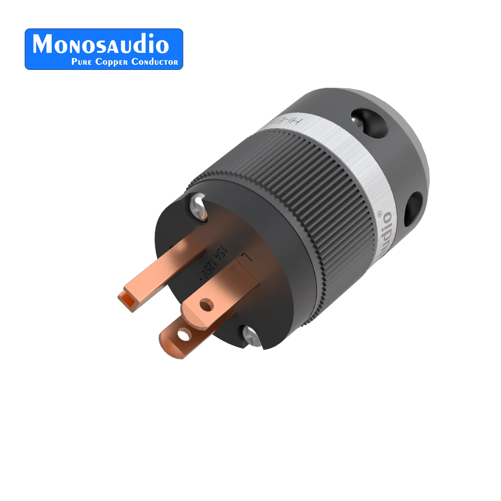 Monosaudio E/M/F100 Audio Power Plug 4N 99.998% Pure Copper Gold/Rhodium Plated EU/ US Version Hifi IEC C15 Female Connector