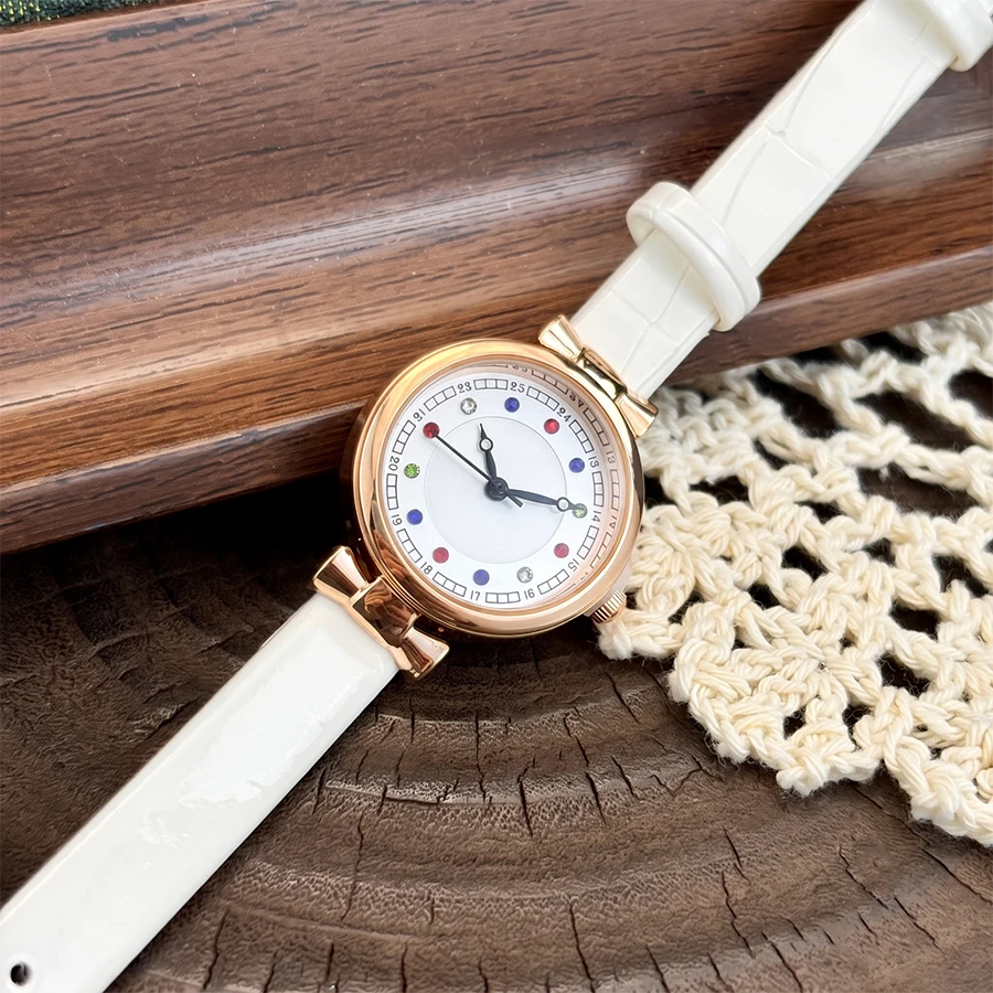 Skórzany zegarek damski: Kolor – Jewelry Diamond Watches recenzja i cena