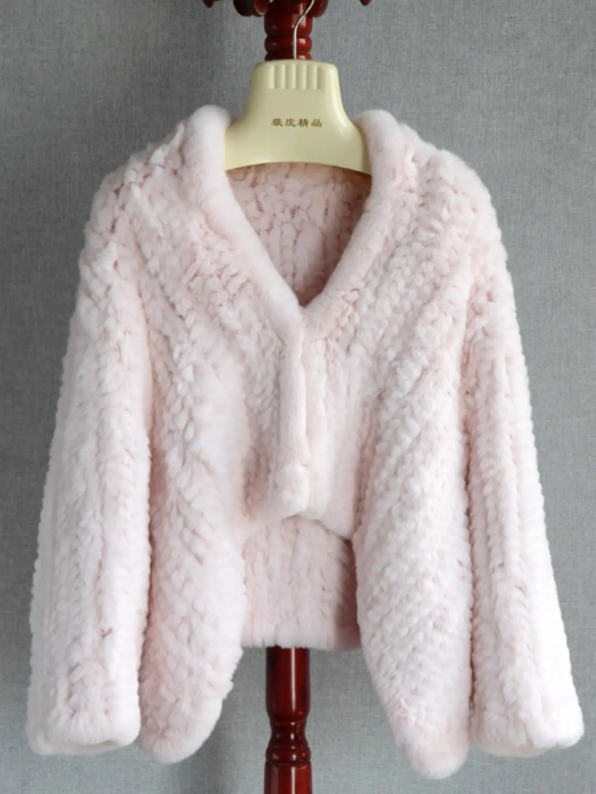 2025 imported otter rabbit fur woven fur jacket Korean version of high-waisted short double-sided woven otter rabbit  cardigan