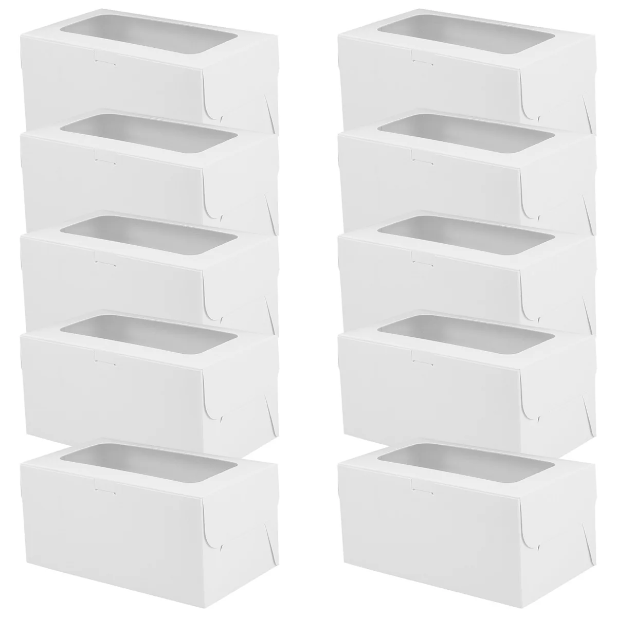 

10pcs Cake Packaging Box Food Grade Dessert Container Cupcake Egg Tart Packing Case Waterproof Oily Resistant Party Decoration
