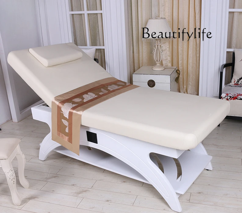 Health-Preserving Massage Physiotherapy Bed Solid Wood Facial Bed with Chest Hole