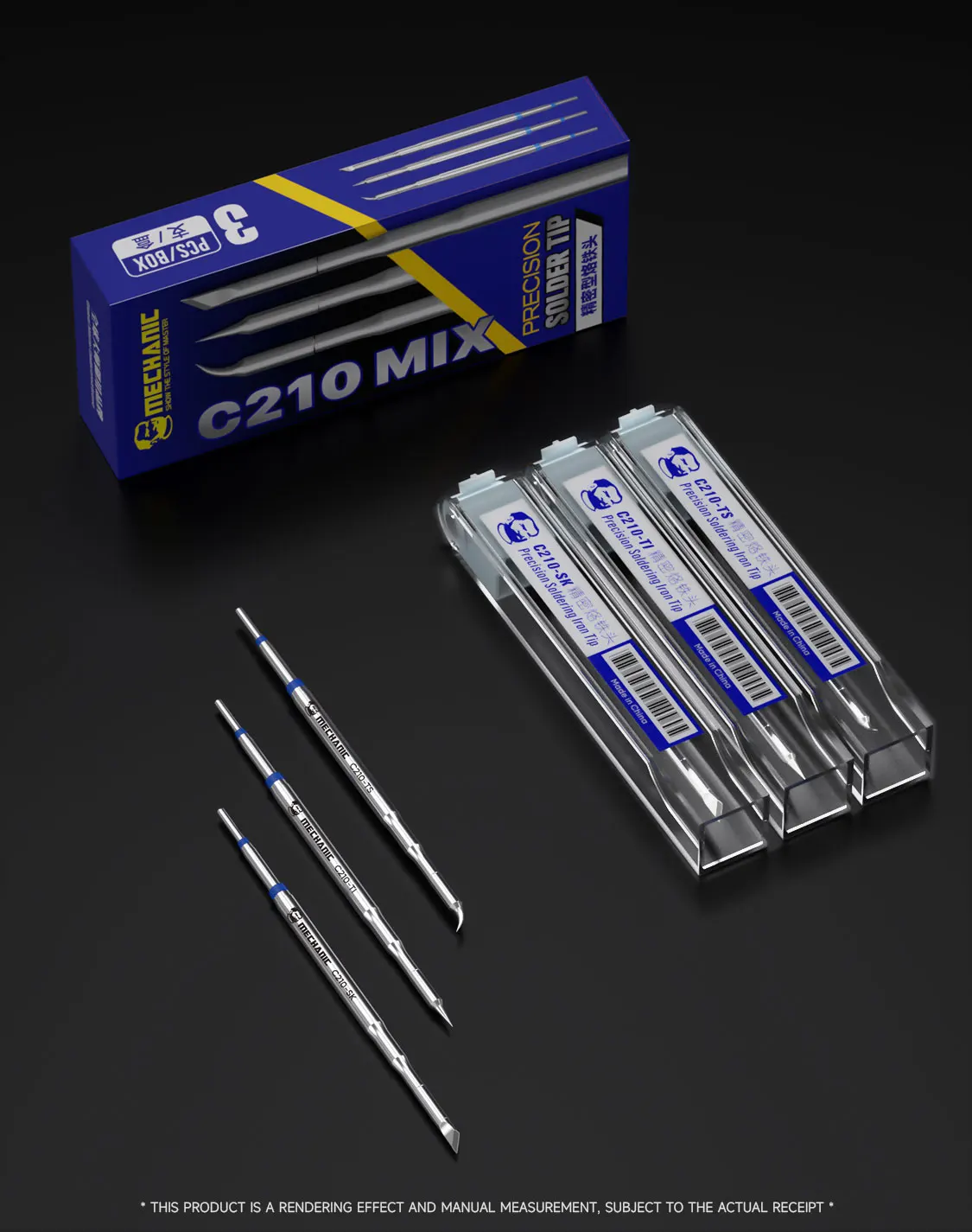 MONTEUR C210 MIX Precisie Soldeerbout Tips 3 Stijlen Set Snelle Verwarming Hoge Efficiëntie voor HDD CPU Power Chip Reparatie Tools