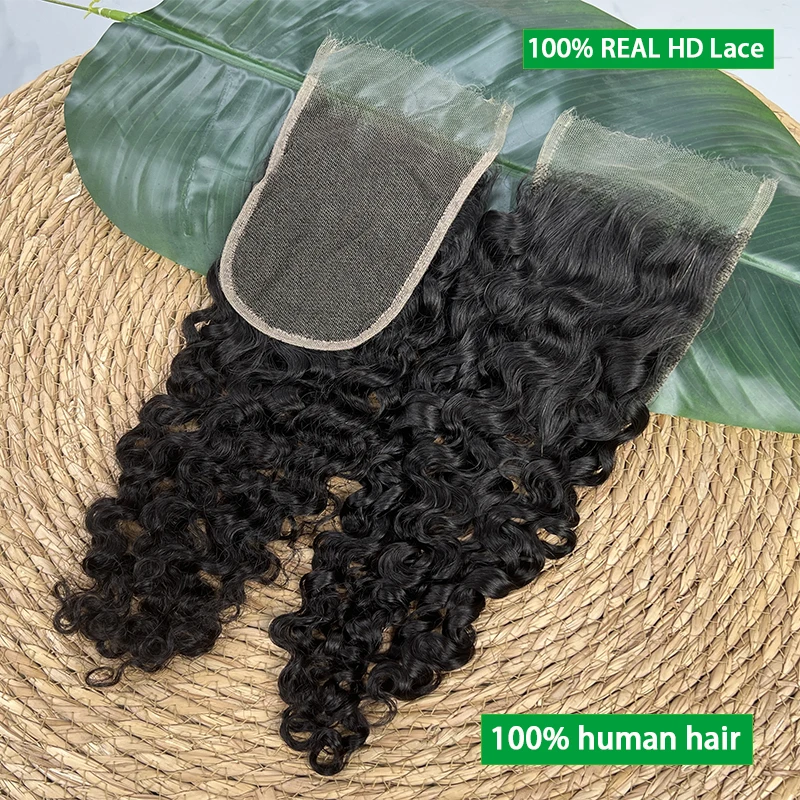 버마산 곱슬머리 100% 리얼 HD 레이스 클로저 4x6 5x5 인모 클로저 프리 플러킹 인비저블 HD 레이스 13x4 프론탈 온리 멜트 스킨