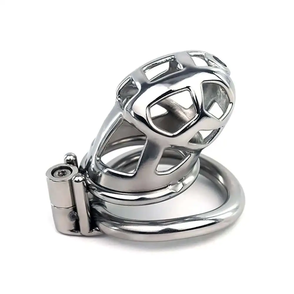 SXM New Mamba Metal Chastity Cage Devices Penis Lock Penis Cage Cock Rings Men Cuckold Lockdown Bird Adult Sex Toys For Me view 5