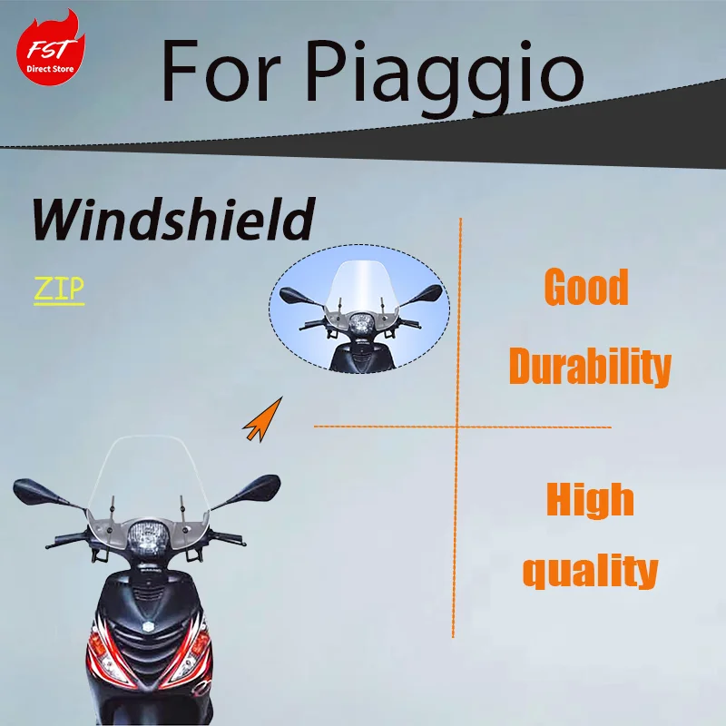 

Small Front Windshield Wind Screen for Piaggio Zip Motorcycle Accessories