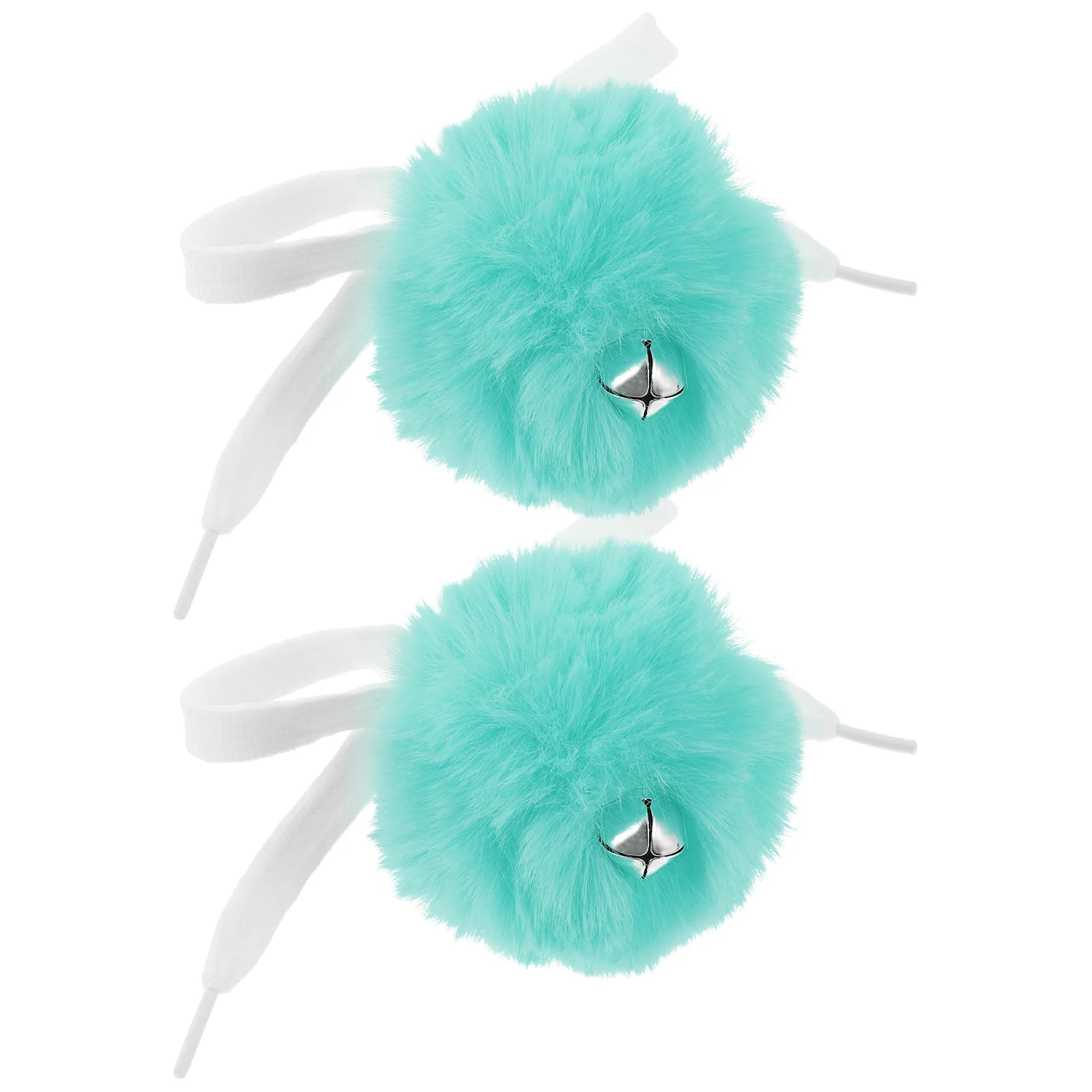 

2 Pcs Ice Skate Lace Bell Ball Skateboard Pom Poms with for Roller Colored Artificial Fur Accessories Women Child Skates Pompom