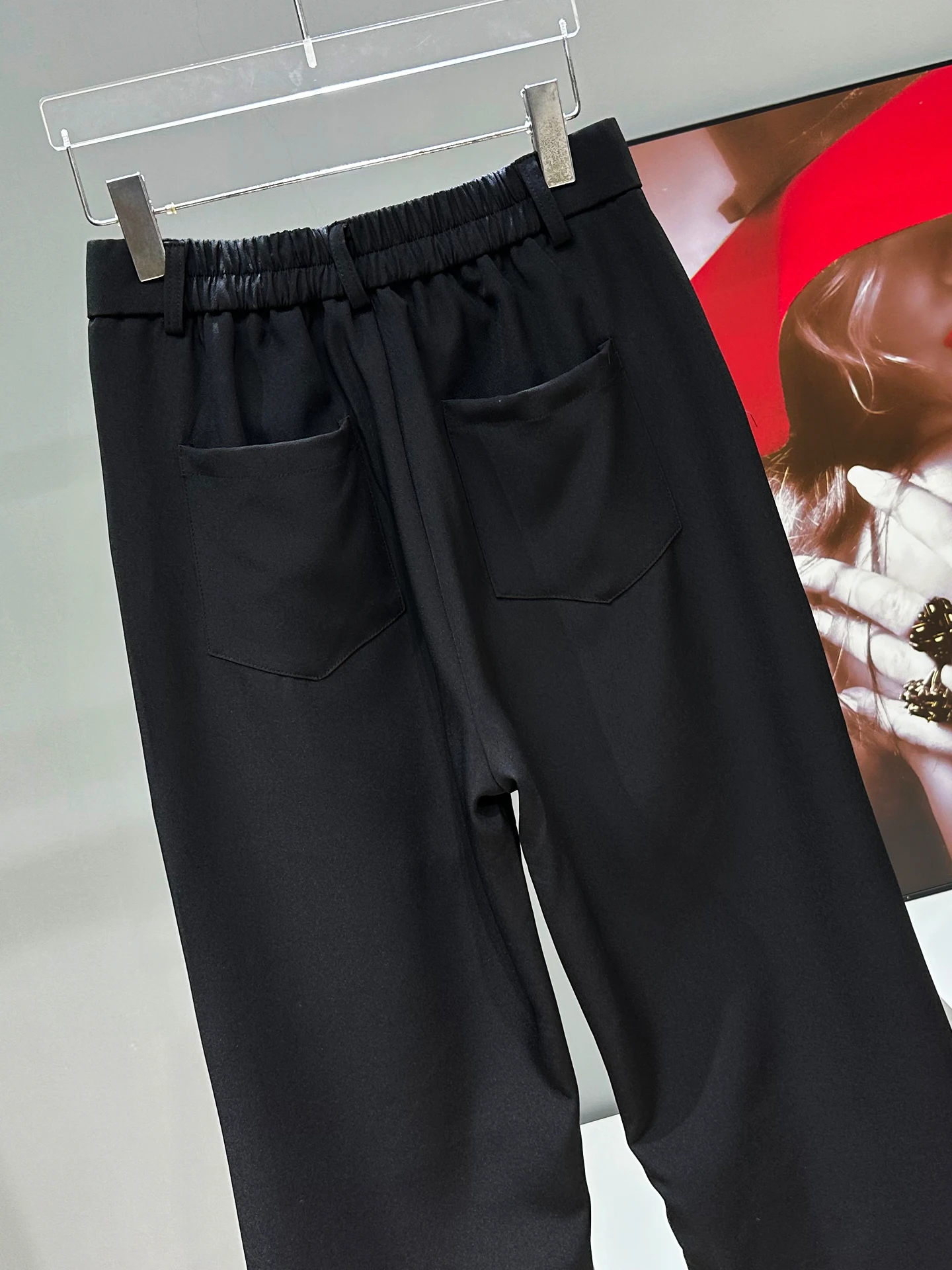 Men's 2025 Fashion High Street Pocket Decorative Denim Spliced Trousers Men's Handsome Straight Pants Trendy Male Loose Trousers