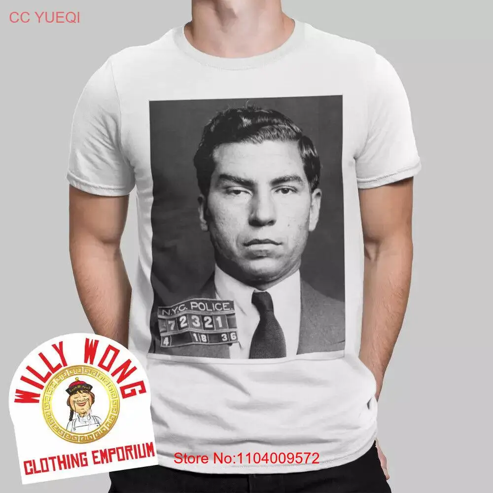 Lucky Luciano T-Shirt Italian Gangster Mafia The Mob New York Hitman Tee Gift