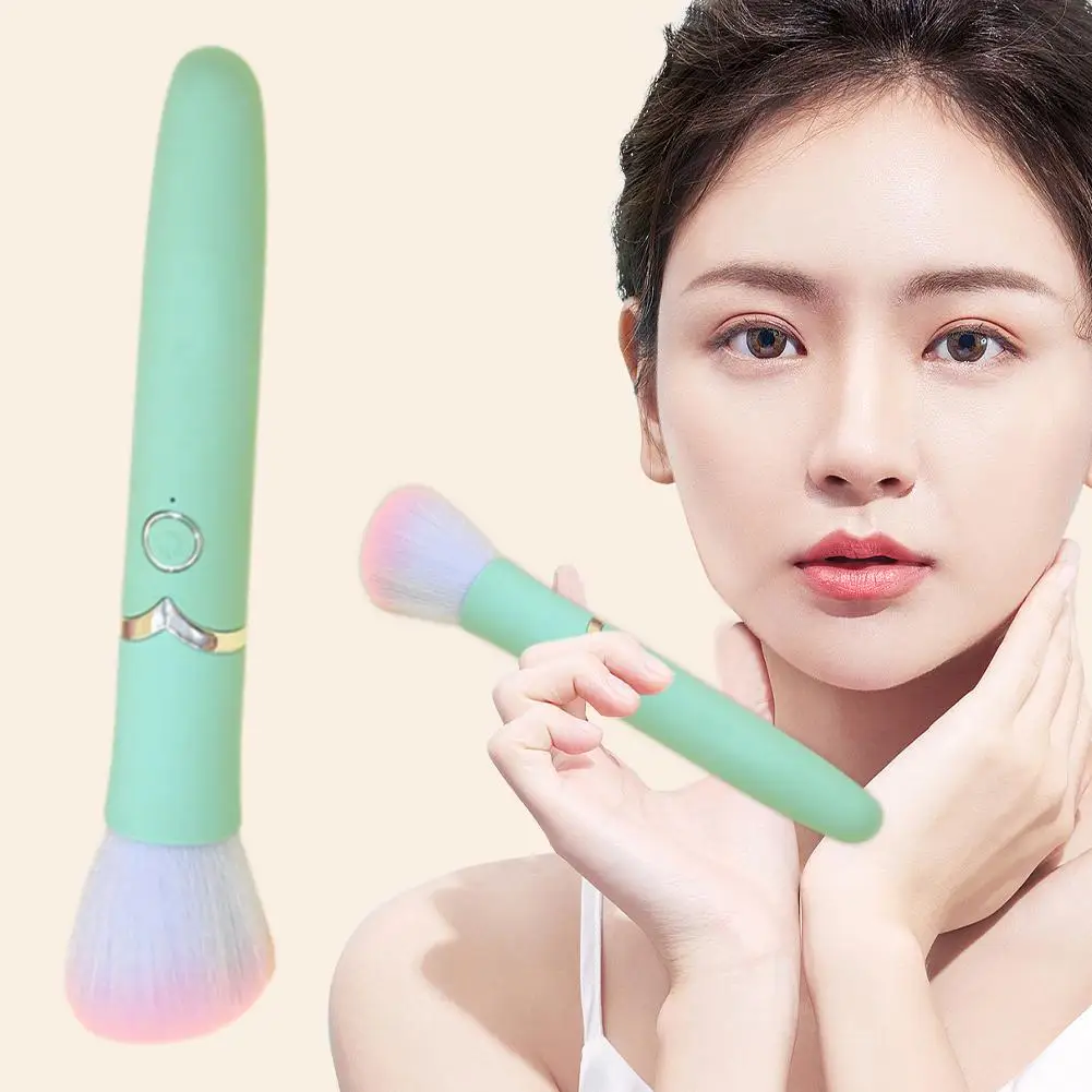 전기 화장품 브러쉬 파운데이션 블러쉬 루스 파우더 뷰티 브러쉬 도구 충전식 브러쉬 메이크업 진동 도구 워셔블 V2J6