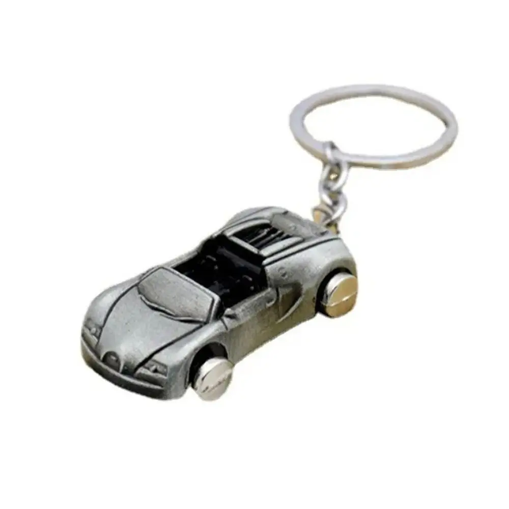 1 PCS Simulation Car Model Keychain Creative Colorful Sports Car Shape Bag Pendant Durable Metal Key Holder