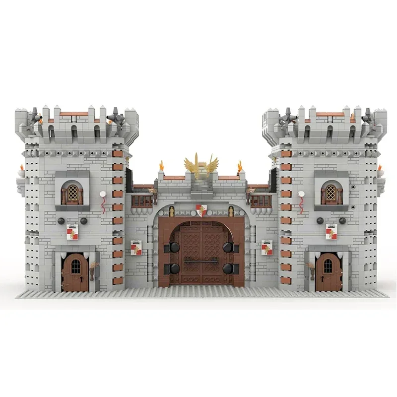 

MOC Medieval Fortress Castle Gate Building Blocks Set Soldier Palace Guarding Extend Door Idea Toys For Children Birthday Gifts