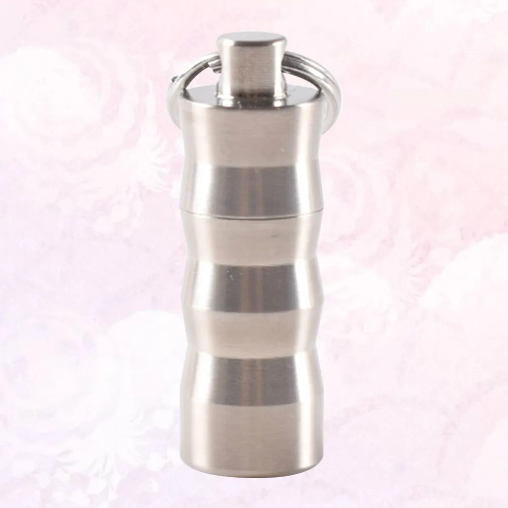 

Титановый мини-контейнер для экстренных таблеток, водонепроницаемый портативный уличный держатель, футляр для хранения мультивитаминов