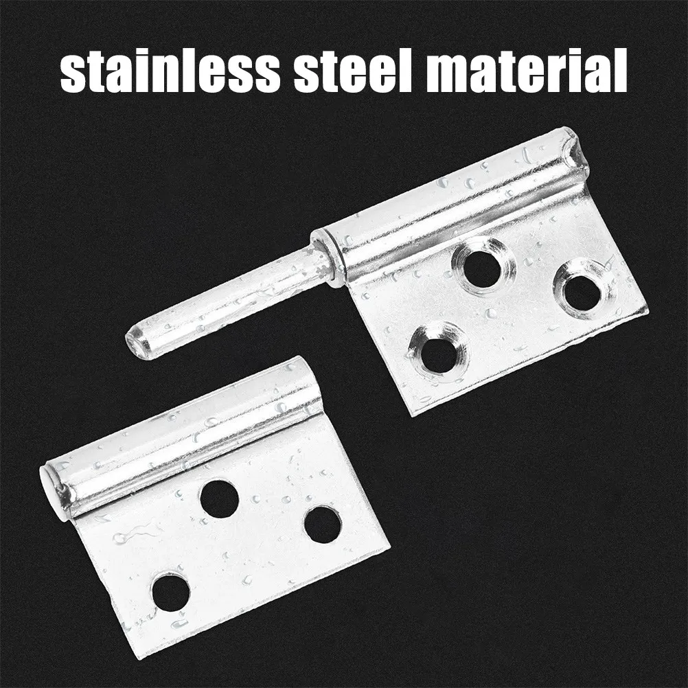 6Pcs Flag Style Lift Off Hinges Stainless Steel Heavy Duty Door Hinges for Wood Windows Shutters Outdoor Indoor Cabinets