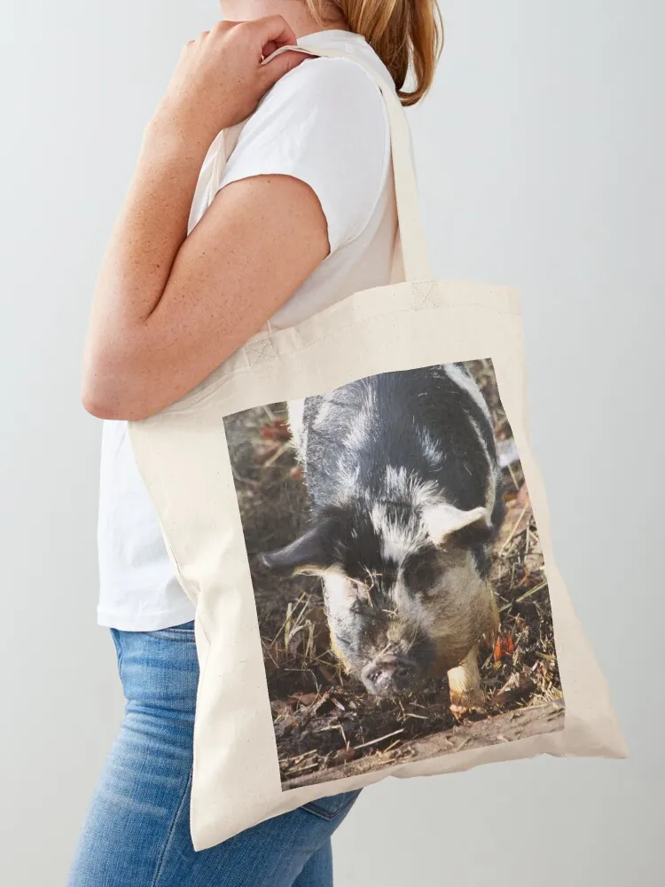 

Vauxhall City Farm - Pig (Jenny) Tote Bag Canvas stote bag tote bag screen Canvas foldable reusable