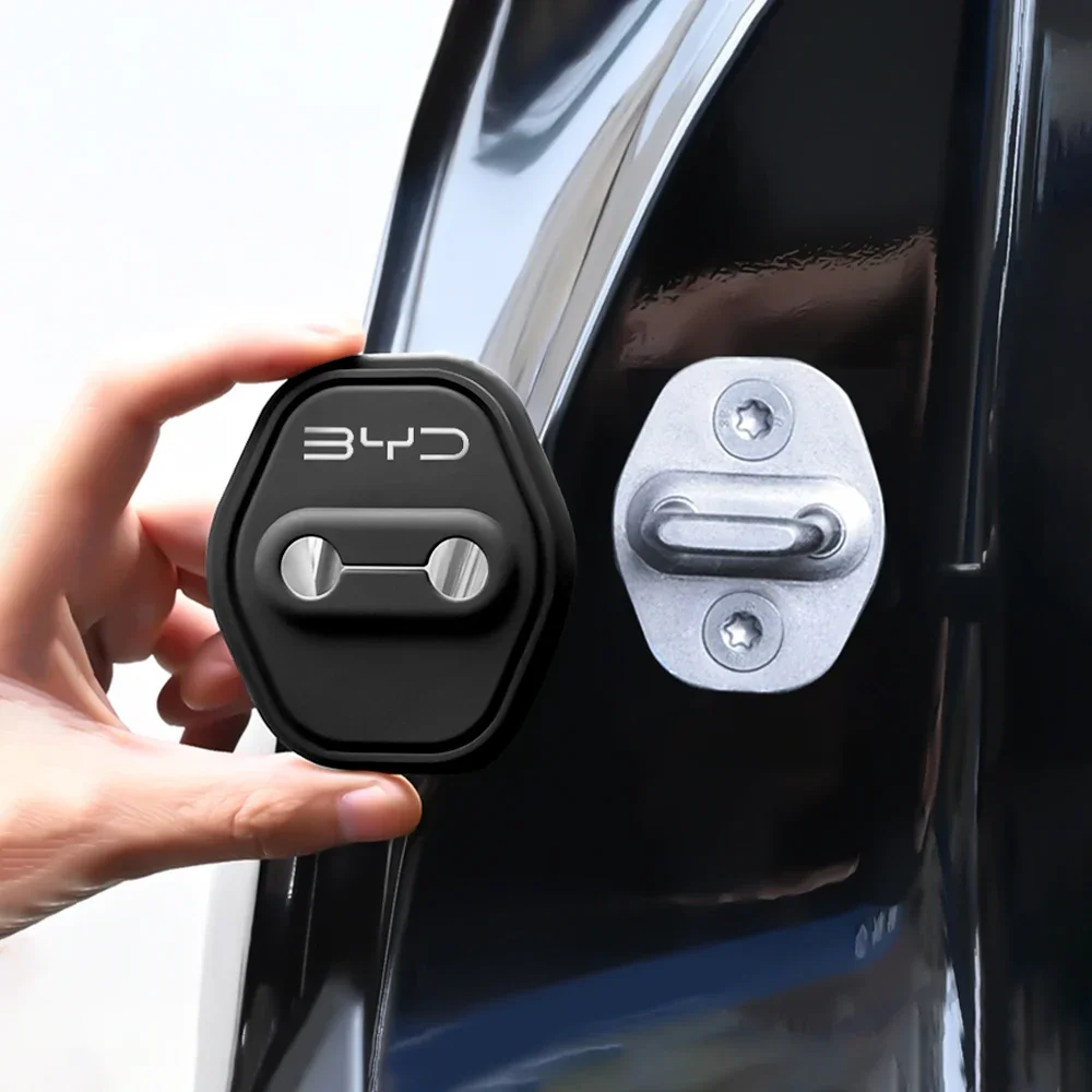 4Pcs Car Door Lock Cover Protector Anti-Rust Sticker For BYD Atto 3 Yuan Plus Song Plus Dolphin Seal Han Tang Qin