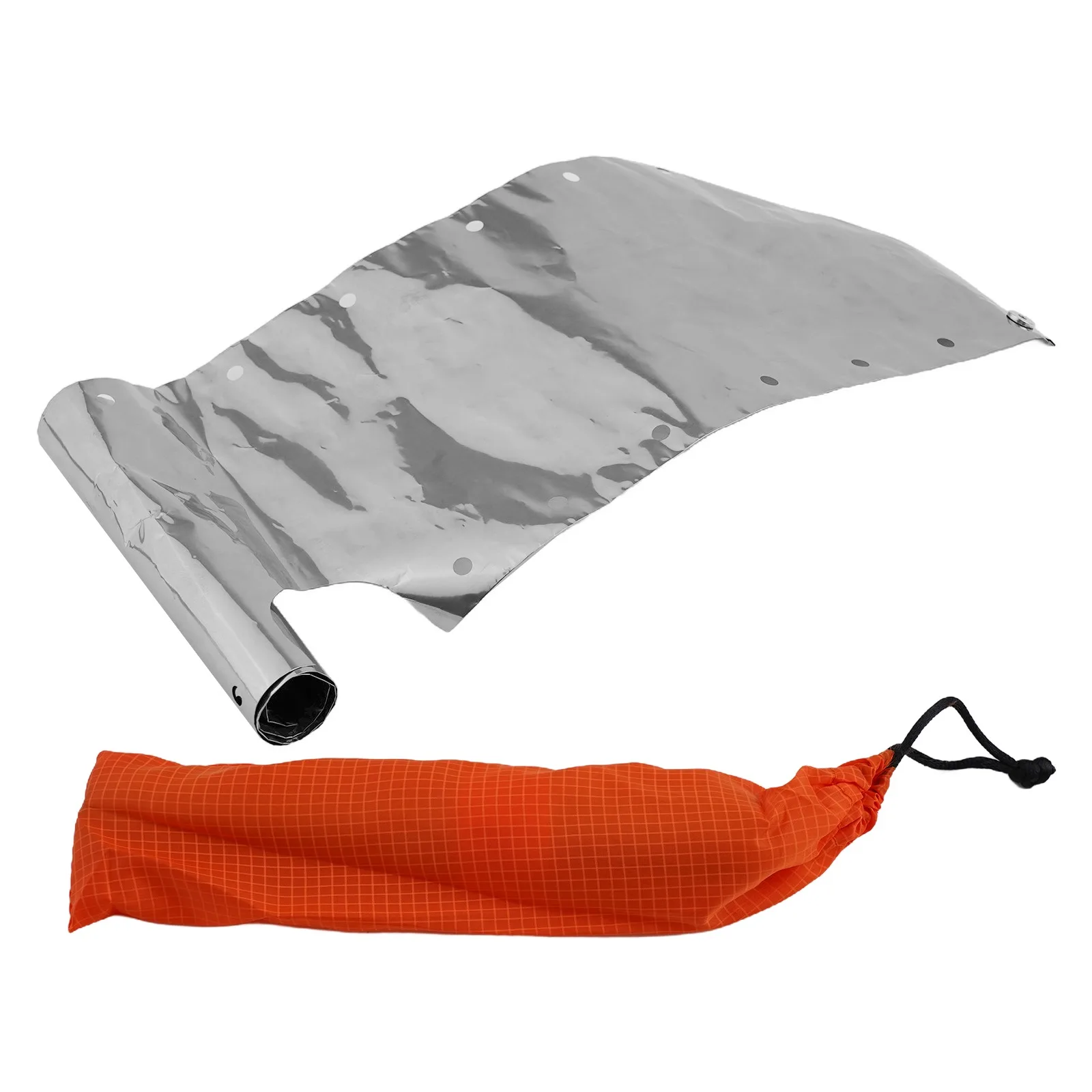 Shield Screen Windshield Portable Titanium W/ Storage Pouch Wind Block Windproof Plate 60cm Length Brand New Shield