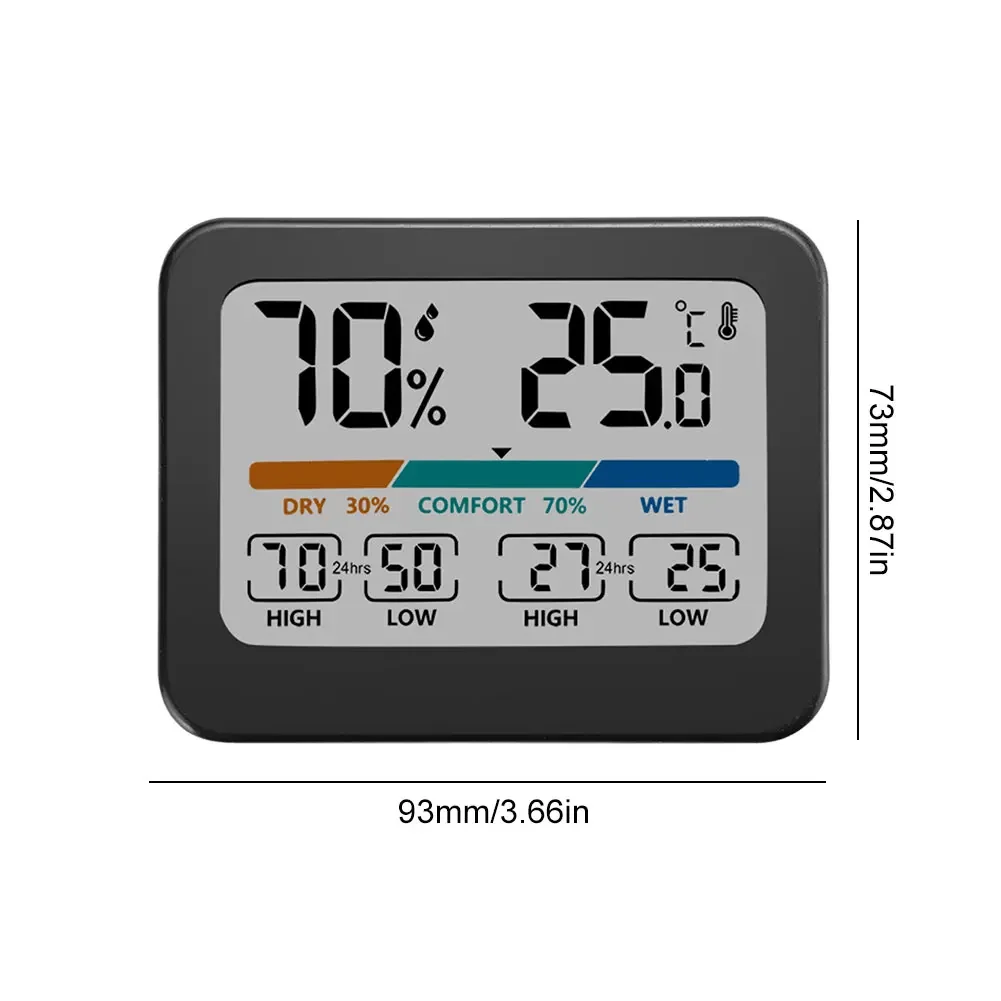 Digital Temperature Humidity Meter Color Large Screen Thermometer Hygrometer Comfort Indicator Battery Powered for Home Indoor