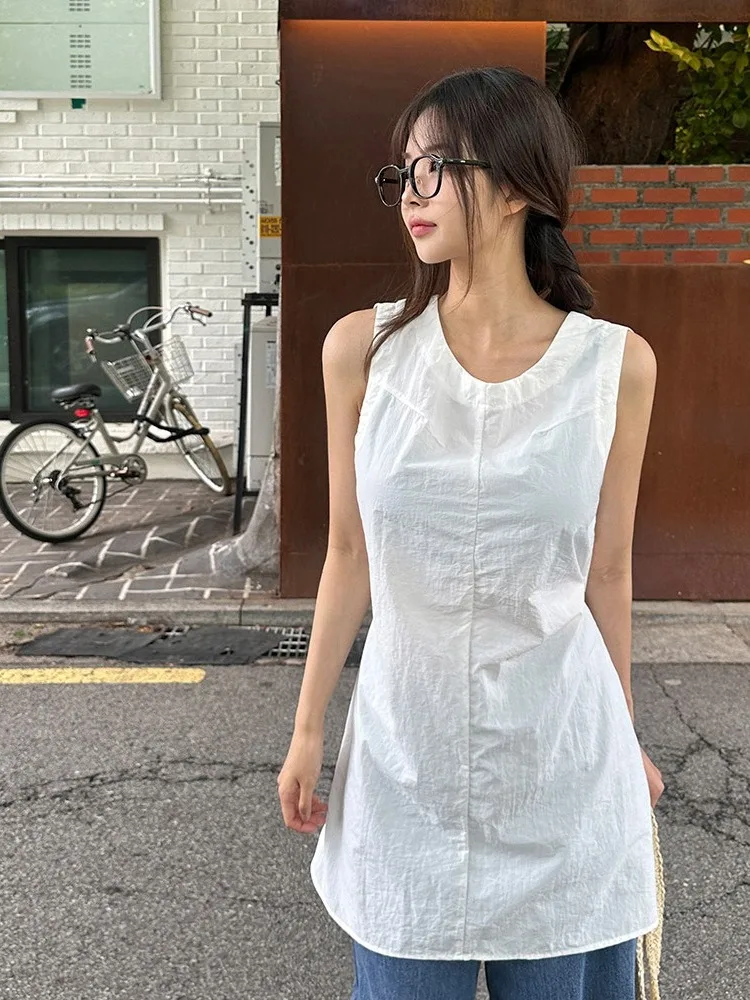 Faionable Hollow out White Dr Women's Summer Trend Vintage Design Bal Svel Dr Ele Sle Commute Wear