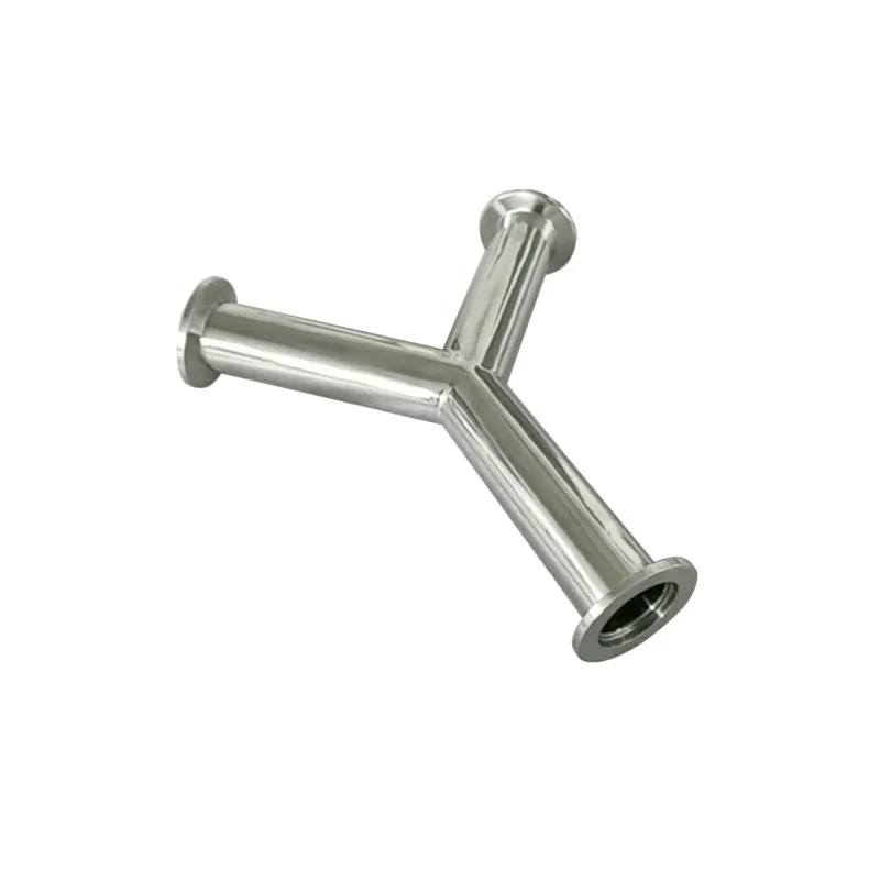 SS304 Vacuum Stainless Steel Tee KF10 KF16 KF25 KF40 KF50 3 Way VacuumY Type KF Equal Tee