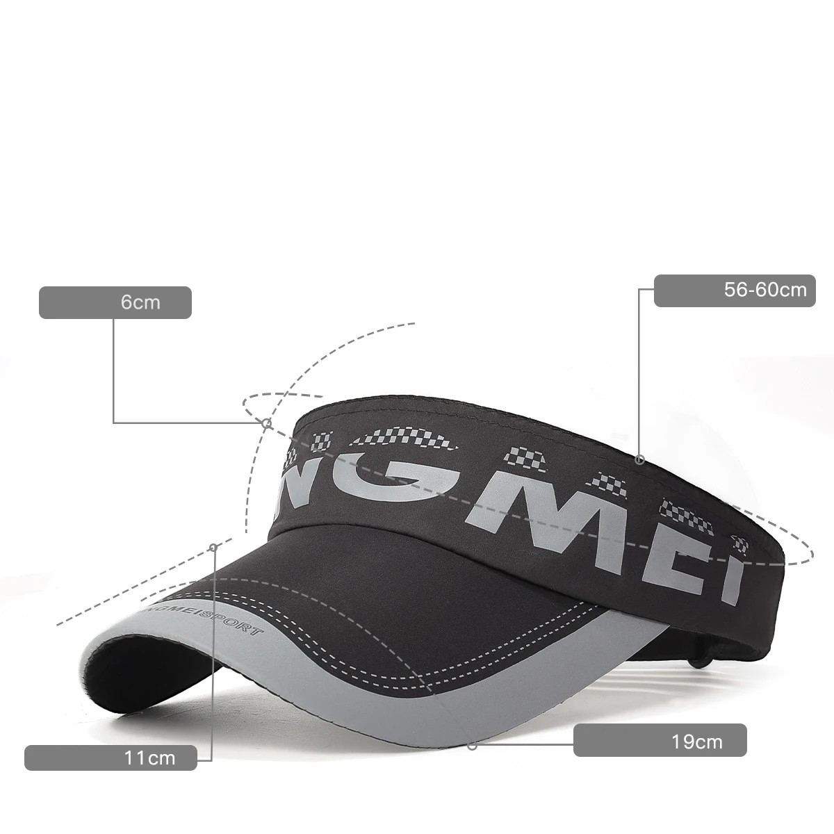 Summer Quick-Dry Open-Top Hat Printed Dingmei Sun Hat For Outdoor Sports, Running, And Casual Baseball Cap