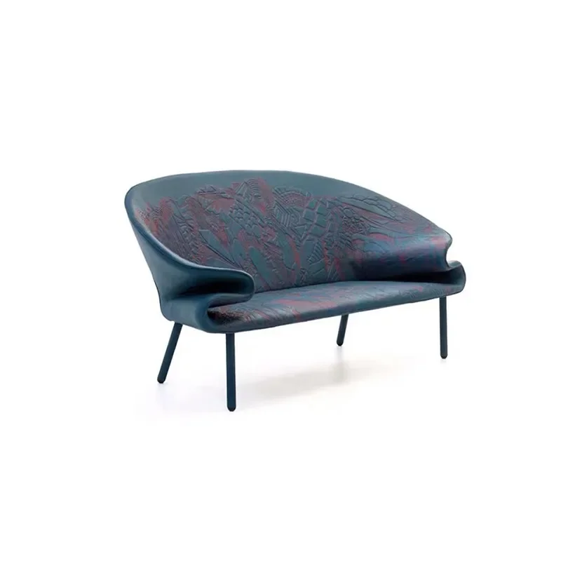 

Light luxury fiberglass graffiti leisure sofa armrest chair model room living room