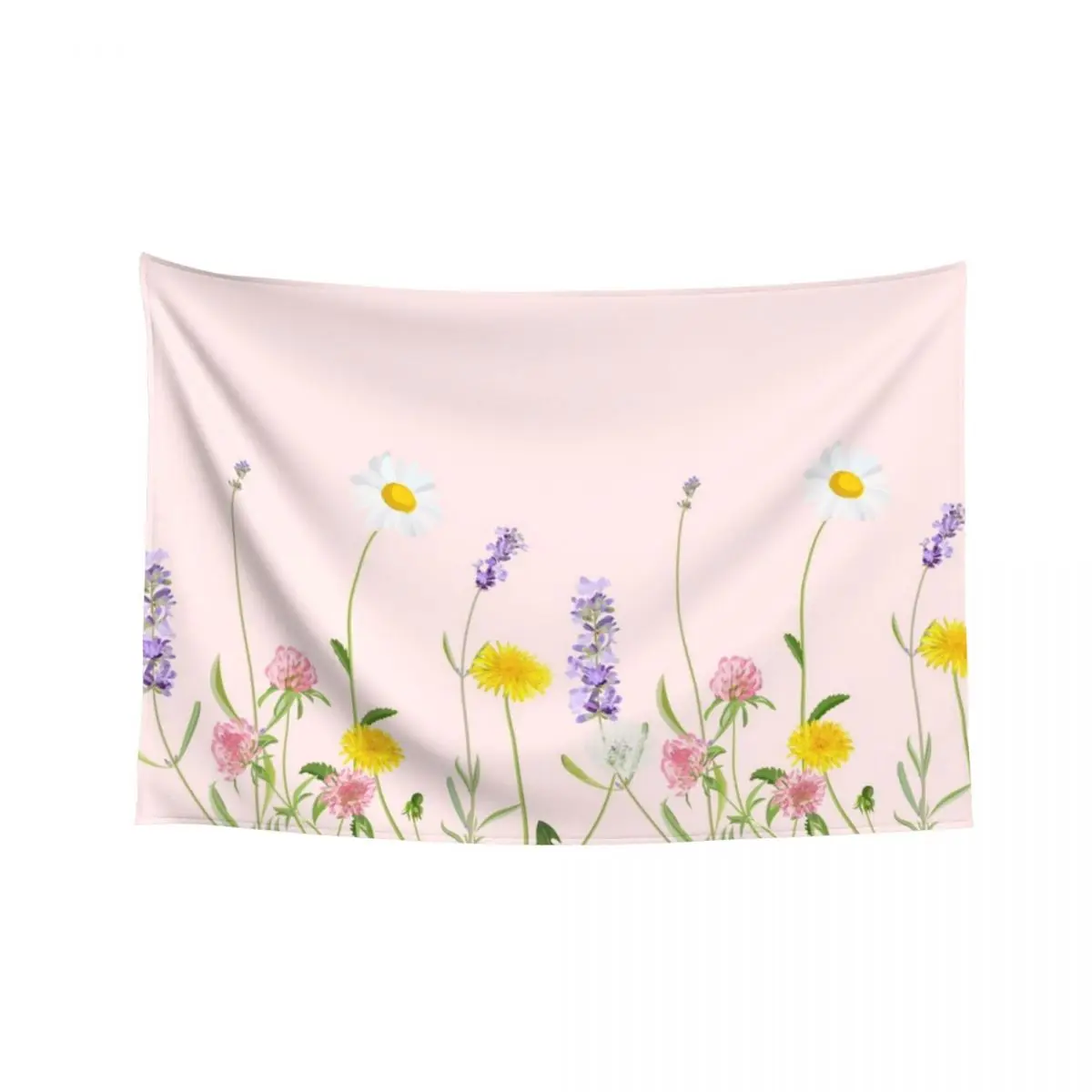 

Blush pink - wildflower dreams Tapestry Bedroom Decoration Carpet On The Wall Wall Tapestries Wall Deco Tapestry