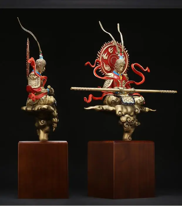 Large--Collection Edition-TOP Business Mascot -God of victory God of War China Wu Kong Business decorative art  Sculpture statue