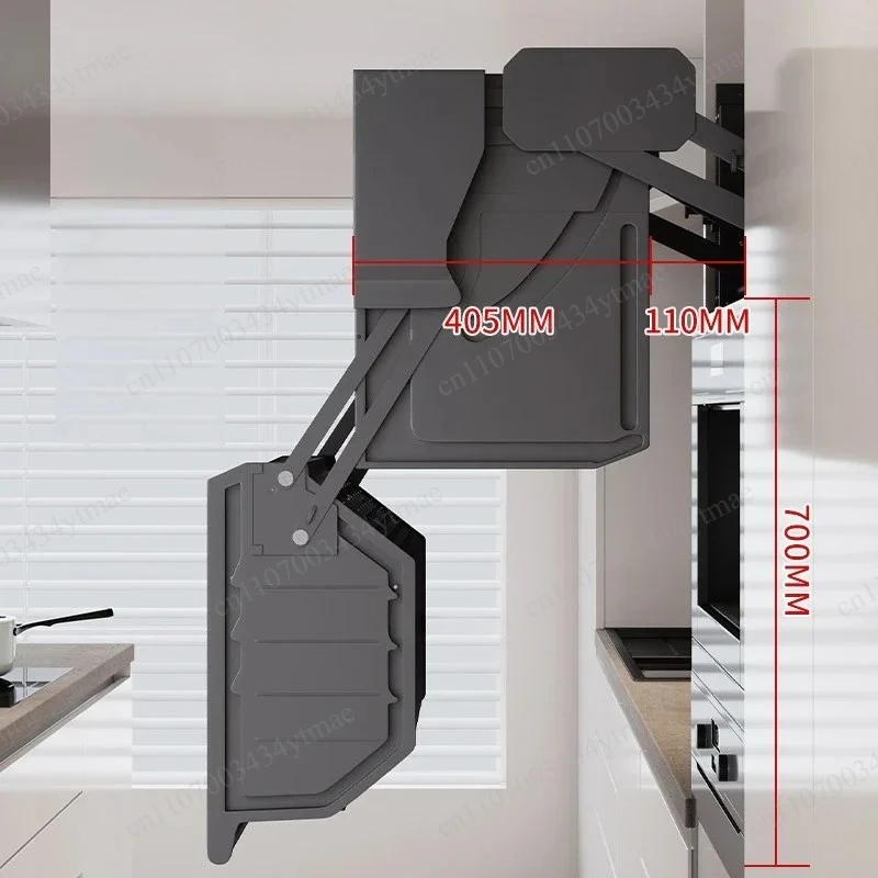 Lift Up Pull Out Storage Basket For Kitchen Overhead Cabinet Oven Snack Organizer Drawer