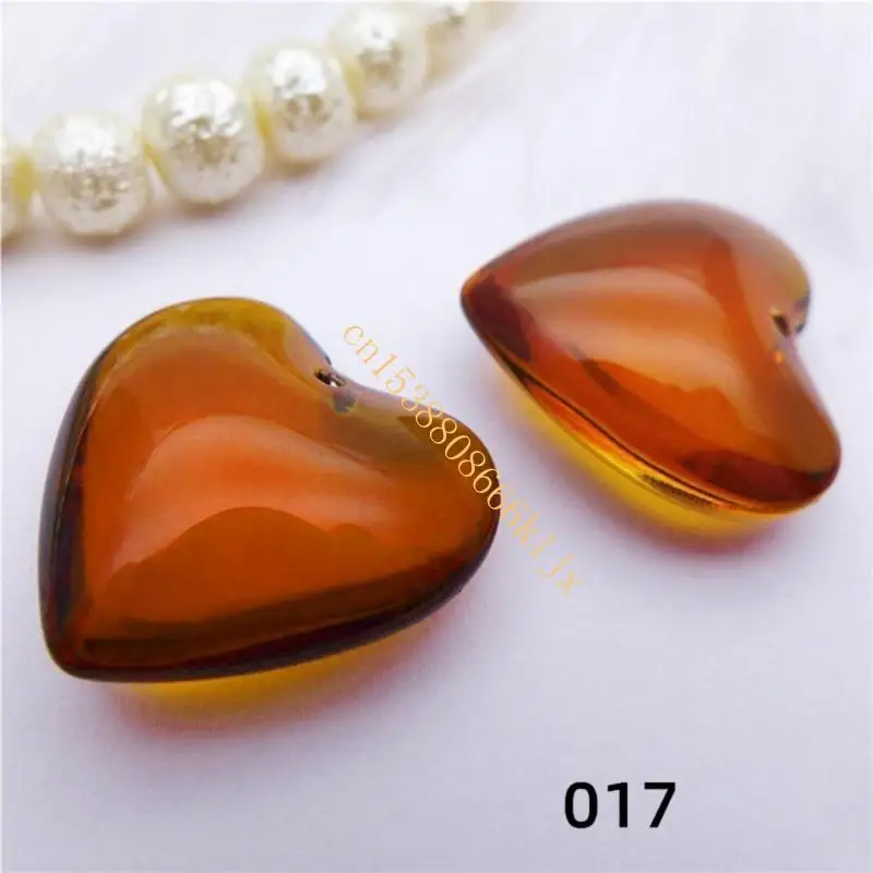 

10Pcs Love-Heart Gemstone-Charms Pendants for Valentines Day Wedding Thanksgiving Necklace Jewelry Making Charm 066C