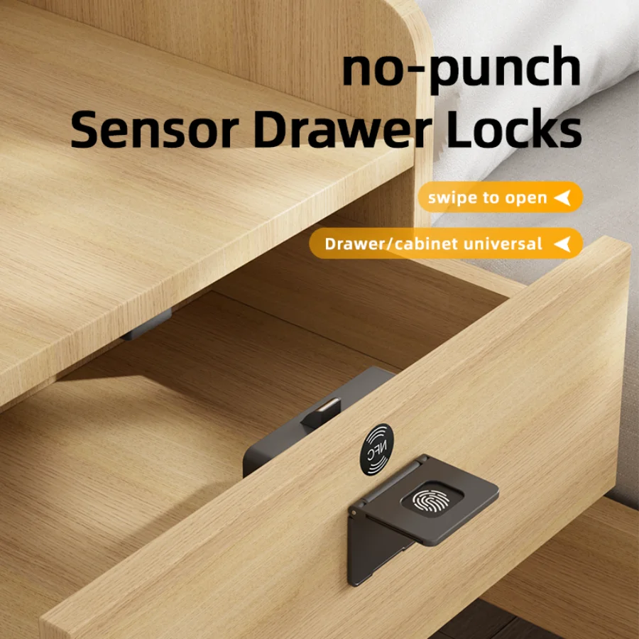 NFC Drawer Door Lock Invisible Electronic Cabinet Wooden Lock IC Card Lock Keyless Smart Hidden RFID IC Card Digital Locker