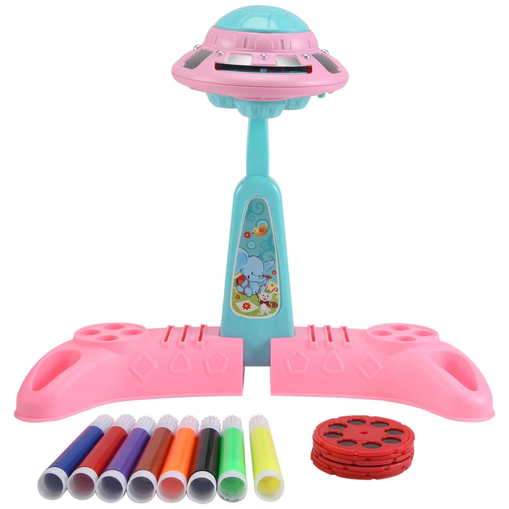 Mainan Proyektor Gambar Bayi untuk Anak-anak Proyeksi Seni UFO Belajar Menggambar Mesin Lukisan Mainan Edukasi Anak