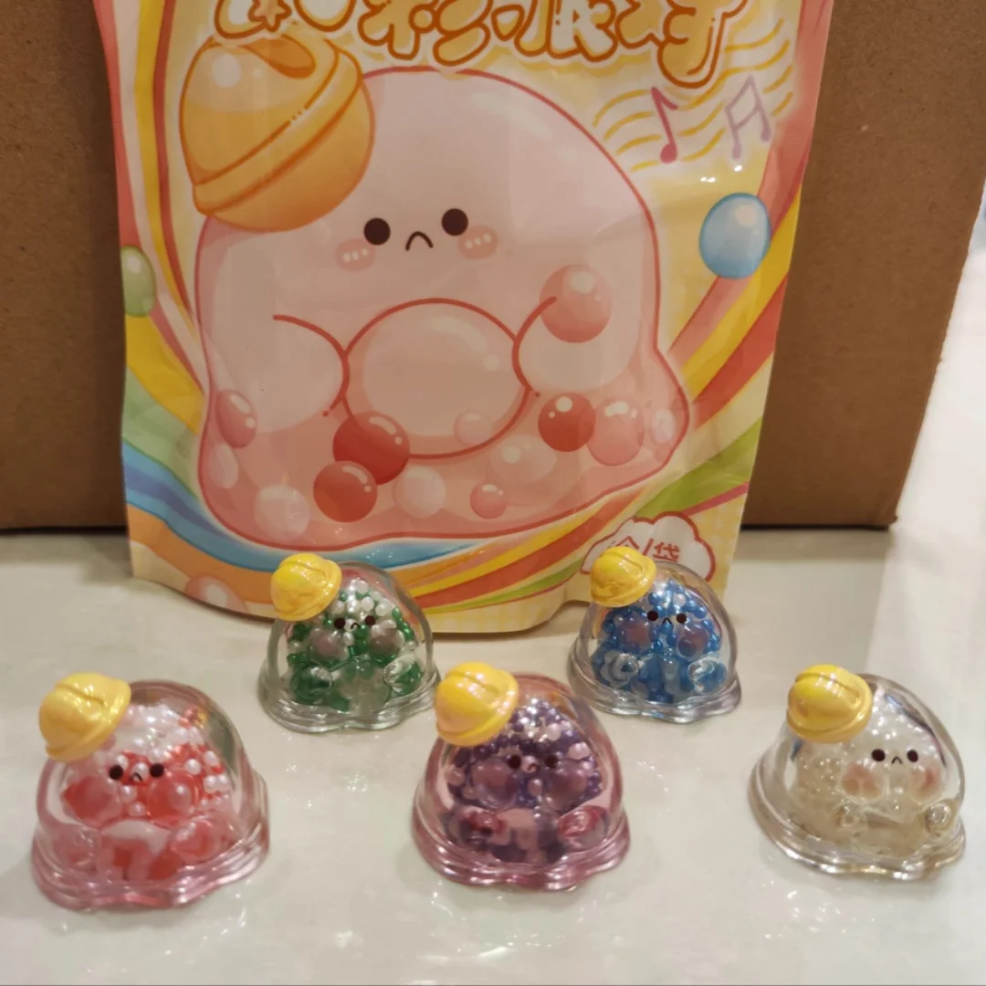 

Hot Bubble Eggs Blind Bag Mystery Box Iridescent Mini Kawaii Action Figure Ornament Party Decor Collectible Model Girls Gift