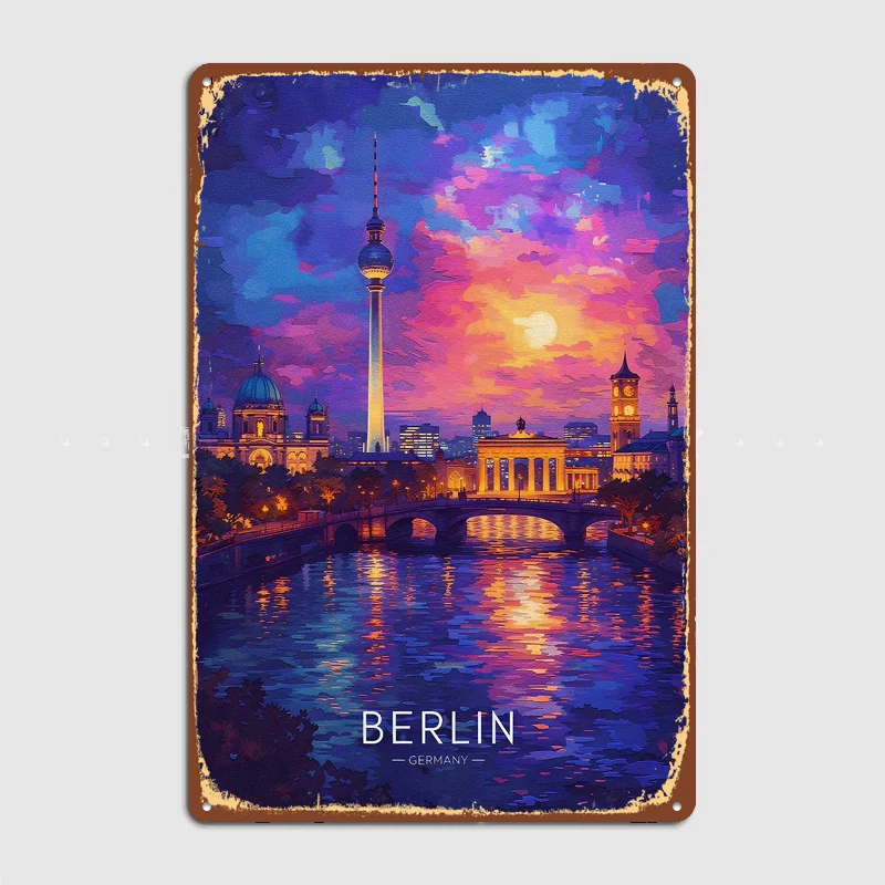 San Francisco Car at Sunset Metal Custom Sign Living Room Wall Indoor Decor Room Decoration Bedroom Posters Home Decor