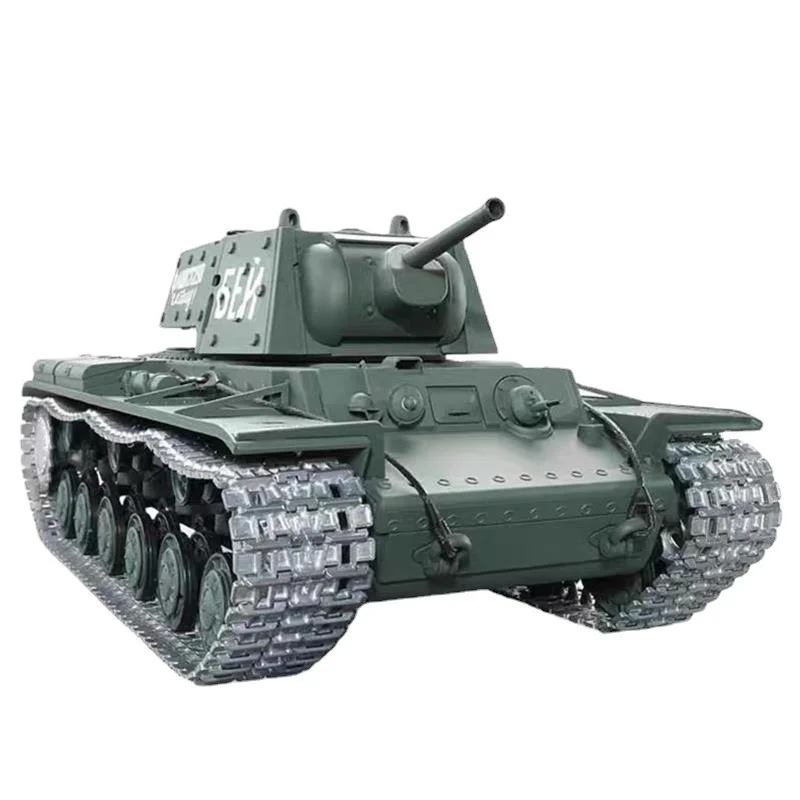 Heng longo 3878 tanque de controle remoto blindado soviético KV-1 modelo militar elétrico brinquedo de metal off-road que pode disparar presente perfeito