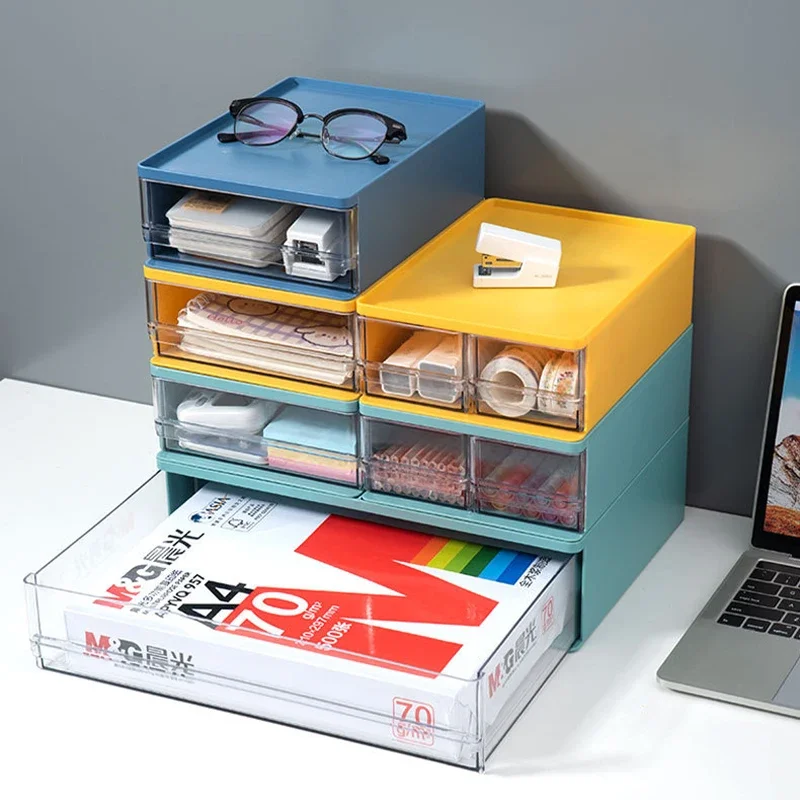مكتب تخزين أدراج المنزل مكتب وثيقة أشتات منظم تكويم صندوق تخزين مستحضرات التجميل