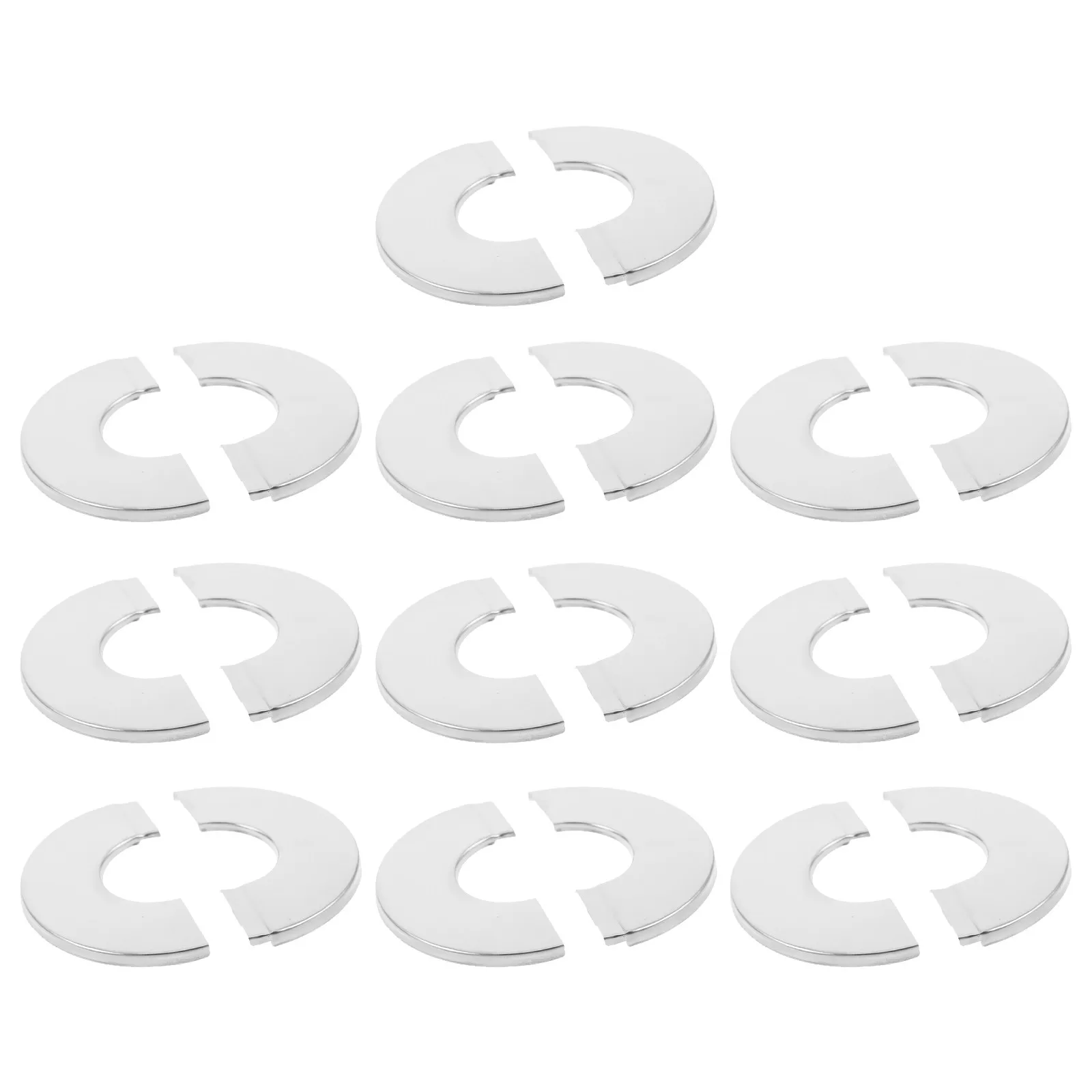 10Pcs Fire Sprinkler Escutcheon Stainless Steel Self Adhesive Split Plate Retrofit Cover Peel Stick Ceiling Sprinkler Base Cover
