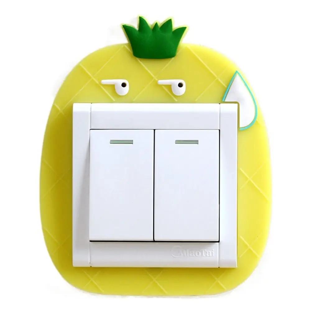 

Dust Protective Silicone Switch Sticker Fruit Animal Luminous Switch Cover Transportation Silicone Decoration Stickers