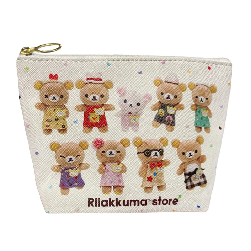 

Rilakkuma мульти чехол милая косметичка кожаный органайзер сумка для хранения мультяшный медведь Kawaii дорожные косметички косметичка косметичка