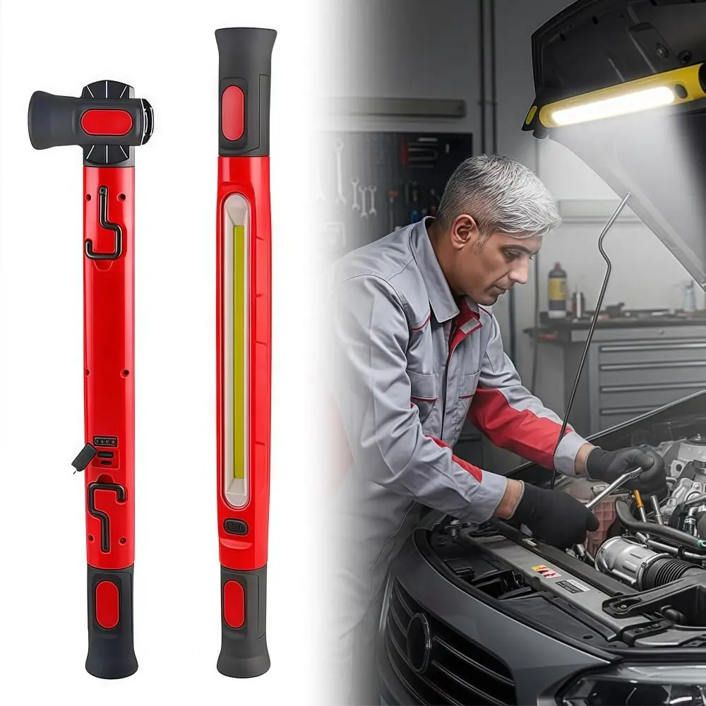 

Светодиодный рабочий фонарь под капотом с крючками, 5000 мАч, магнитная световая панель, перезаряжаемый беспроводной фонарик с капотом автомобиля