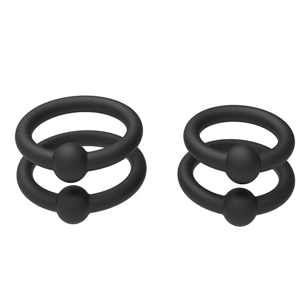 4 Pcs Penis Lock Ring Silicone Cockring Penis Enlargement Sex Toys for Men Delay Ejaculation Long Time Lasting Male