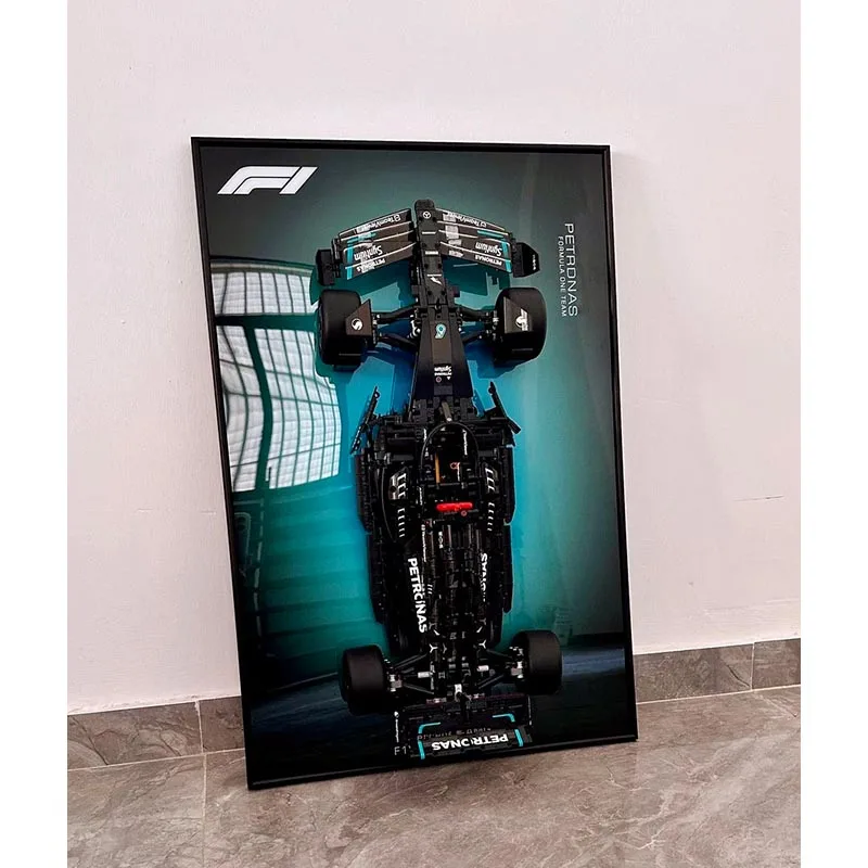 

31.5" Metal wall display for LEGO 42171 Mercedes AMG F1 W14 E Performance Hang Wall Print Framed Fast shipping