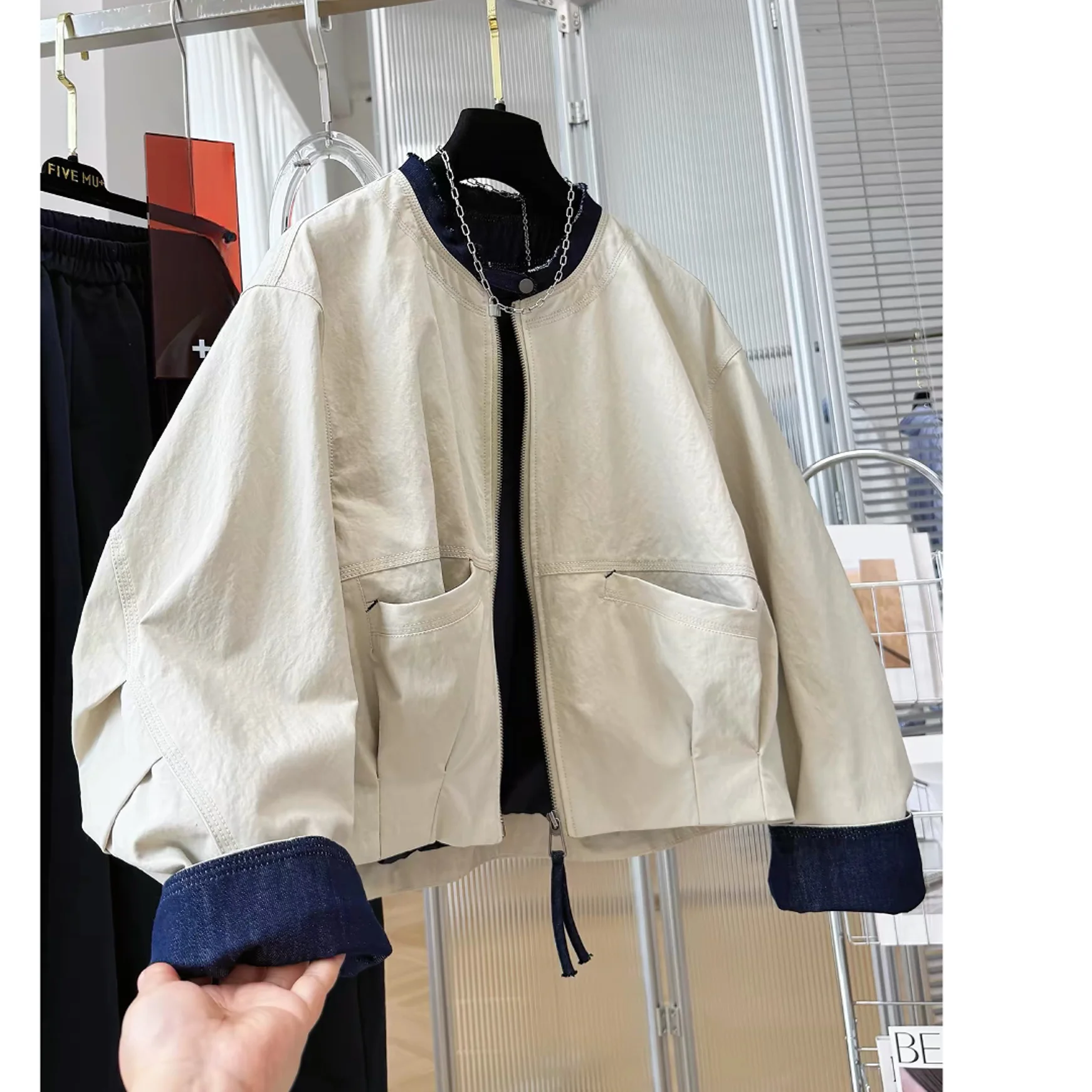 European Spring and Autumn New Women's Jacket Windproof Short Commuter Casual Top
