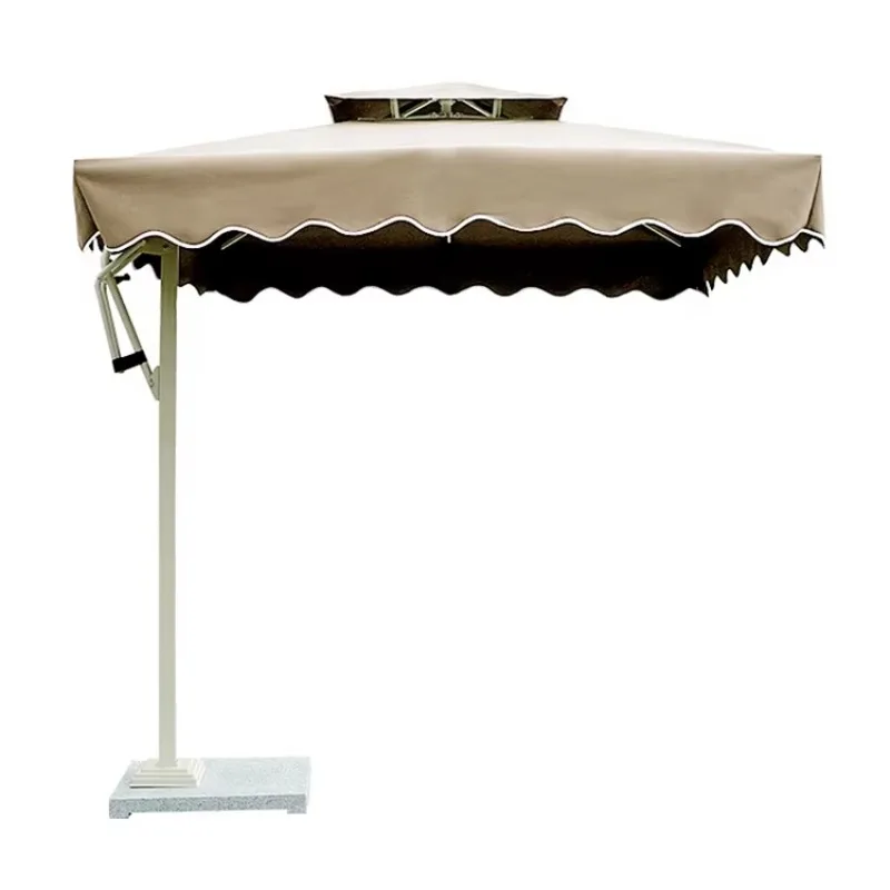 

2026 Custom Outdoor Side Pole Leisure Sun Shade Umbrella Waterproof Garden Garden Parasol