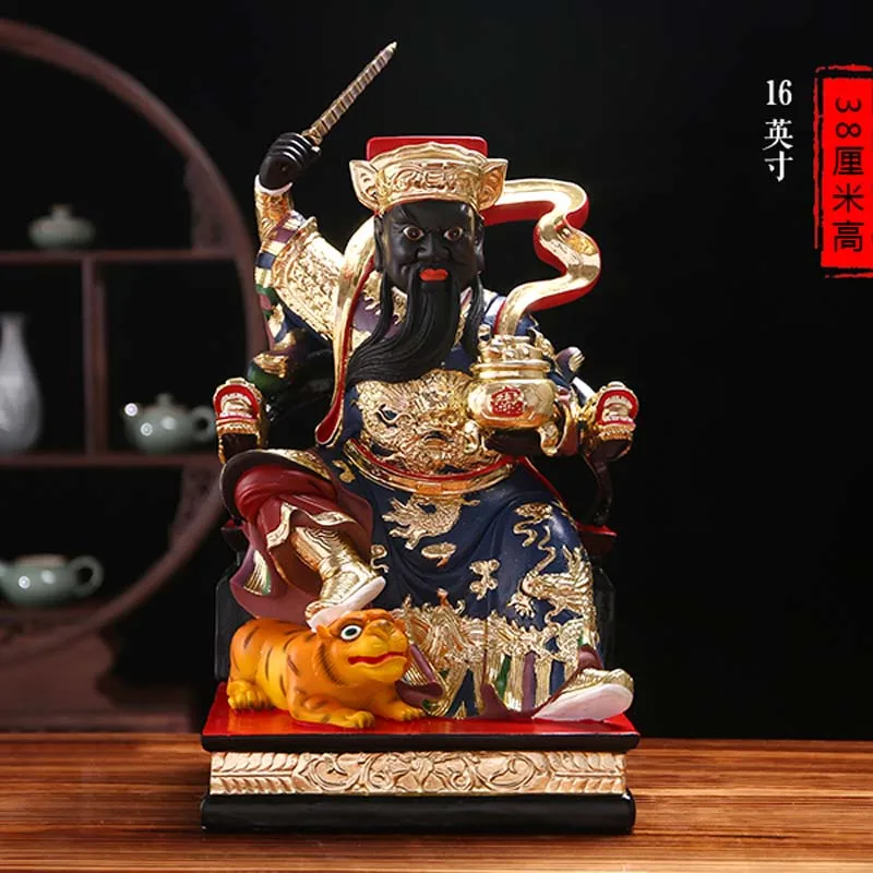 GOOD Asia HOME Taoist Temple Patron saint  God of wealth ZHAO GONG MING statue bless safety luck