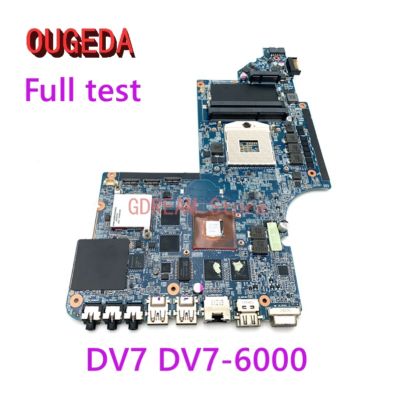 

OUGEDA for 639391-001 665991-001 Laptop Motherboard HP Pavilion DV7 DV7-6000 HM65 HD 6770M video card Main board full tested